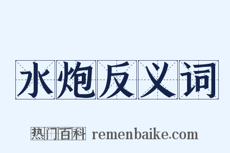水炮反义词是什么意思的图片